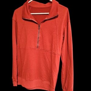 Men's Orange Half-Zip‎ Sweater